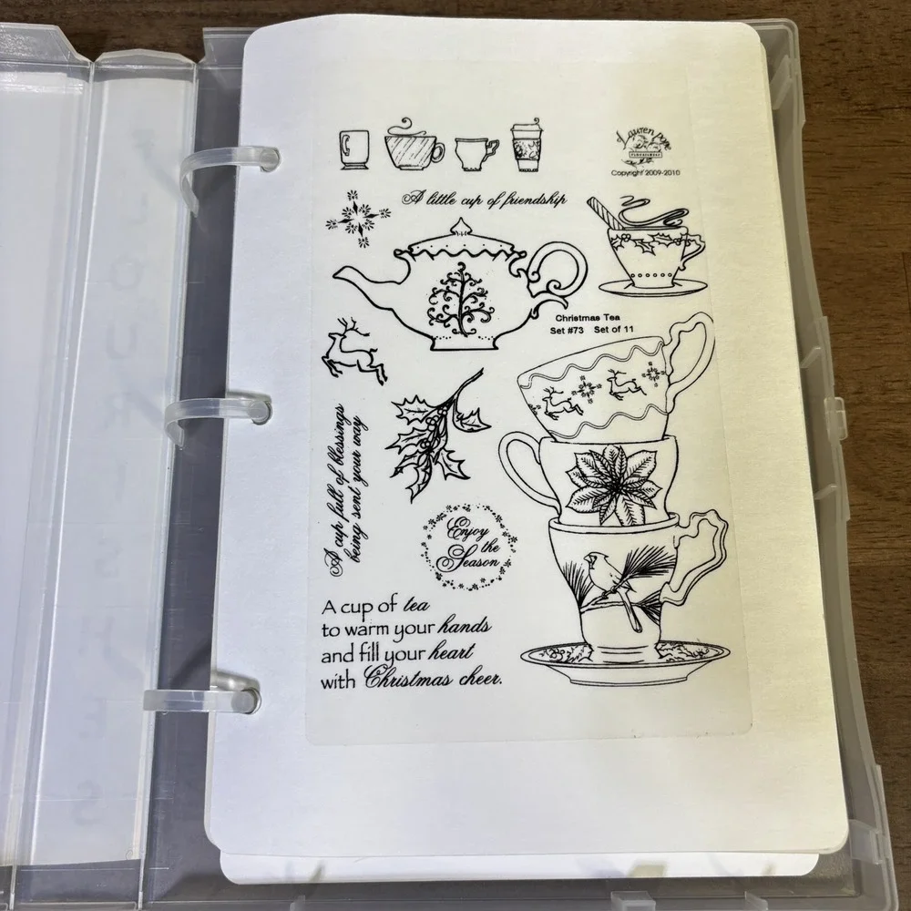 Lot of 6 Flourishes Stamp Sets Photopolymer Sets In Storage Case